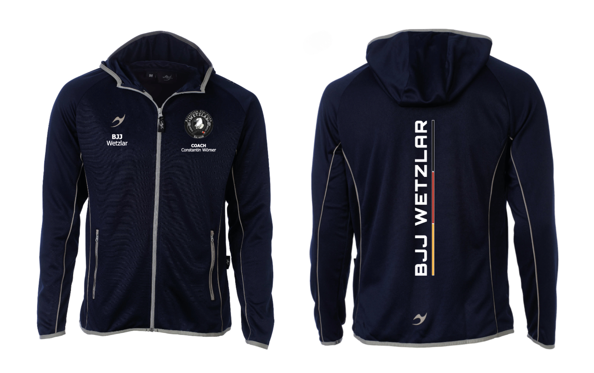 BJJ Wetzlar C3 Hooded Team Jacket midnight blue