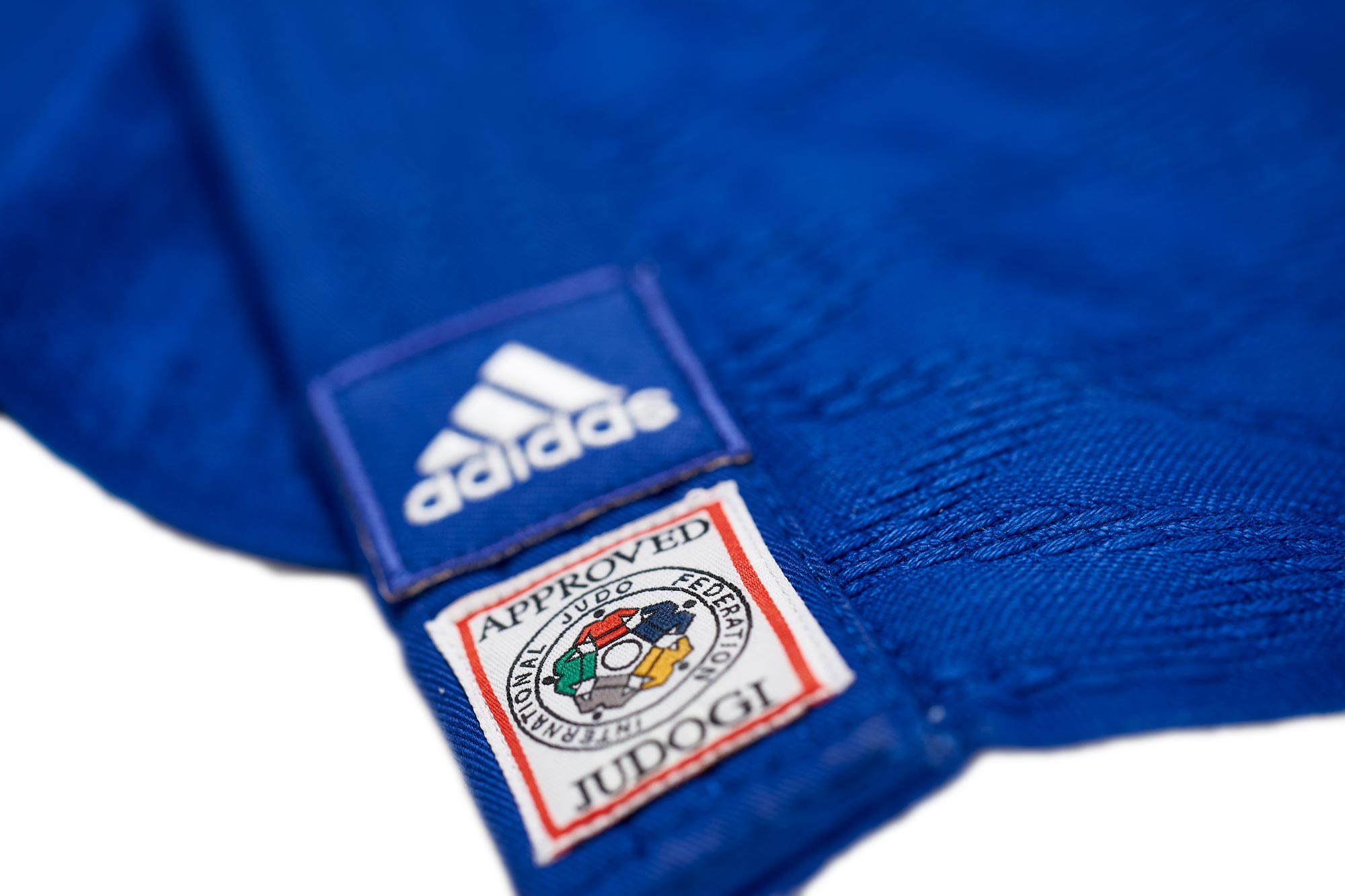 adidas Judoanzug CHAMPION II IJF, blau/weiße Streifen, JIJFB