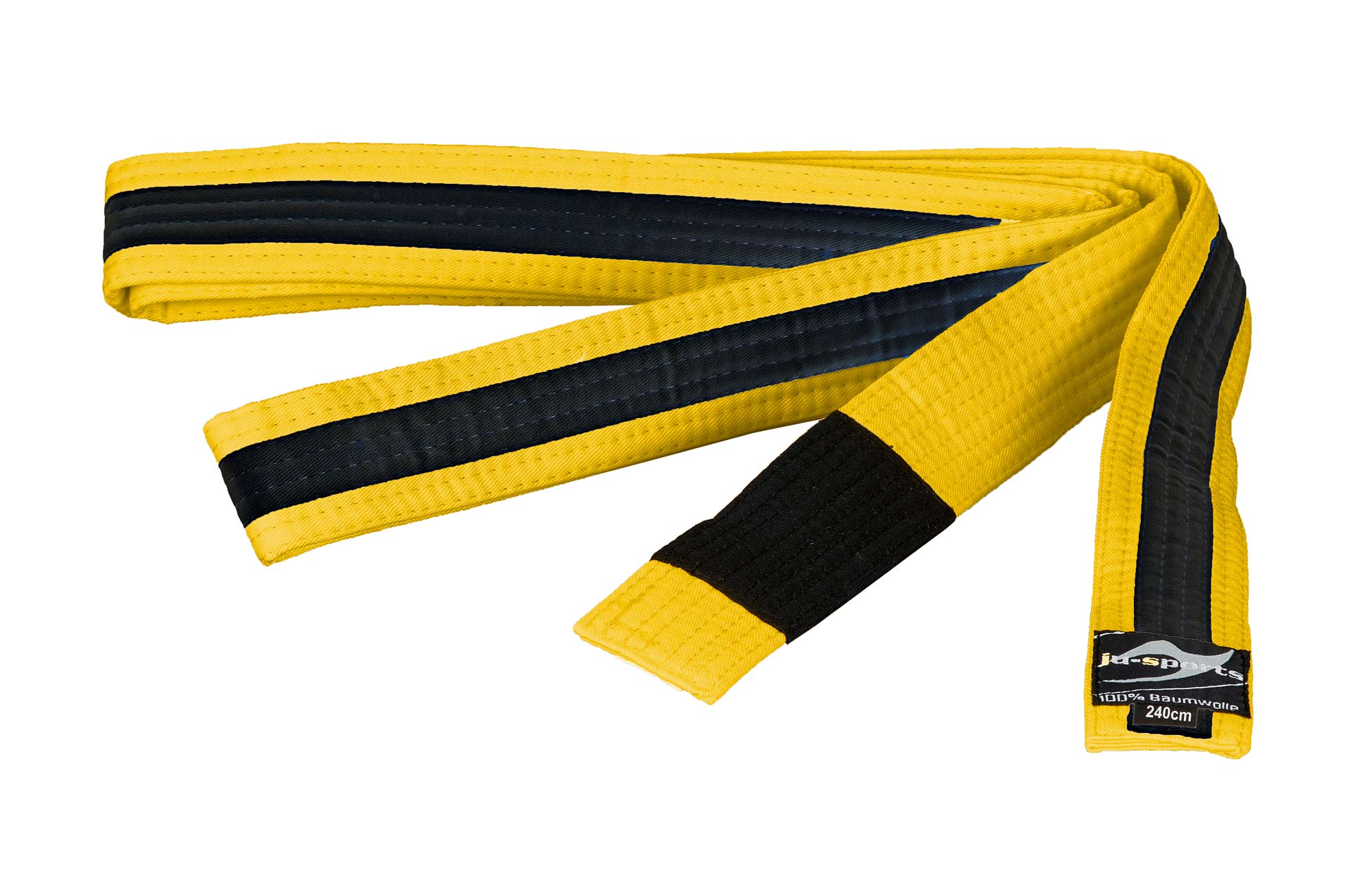 Ju-Sports striped BJJ belt yellow/black/yellow