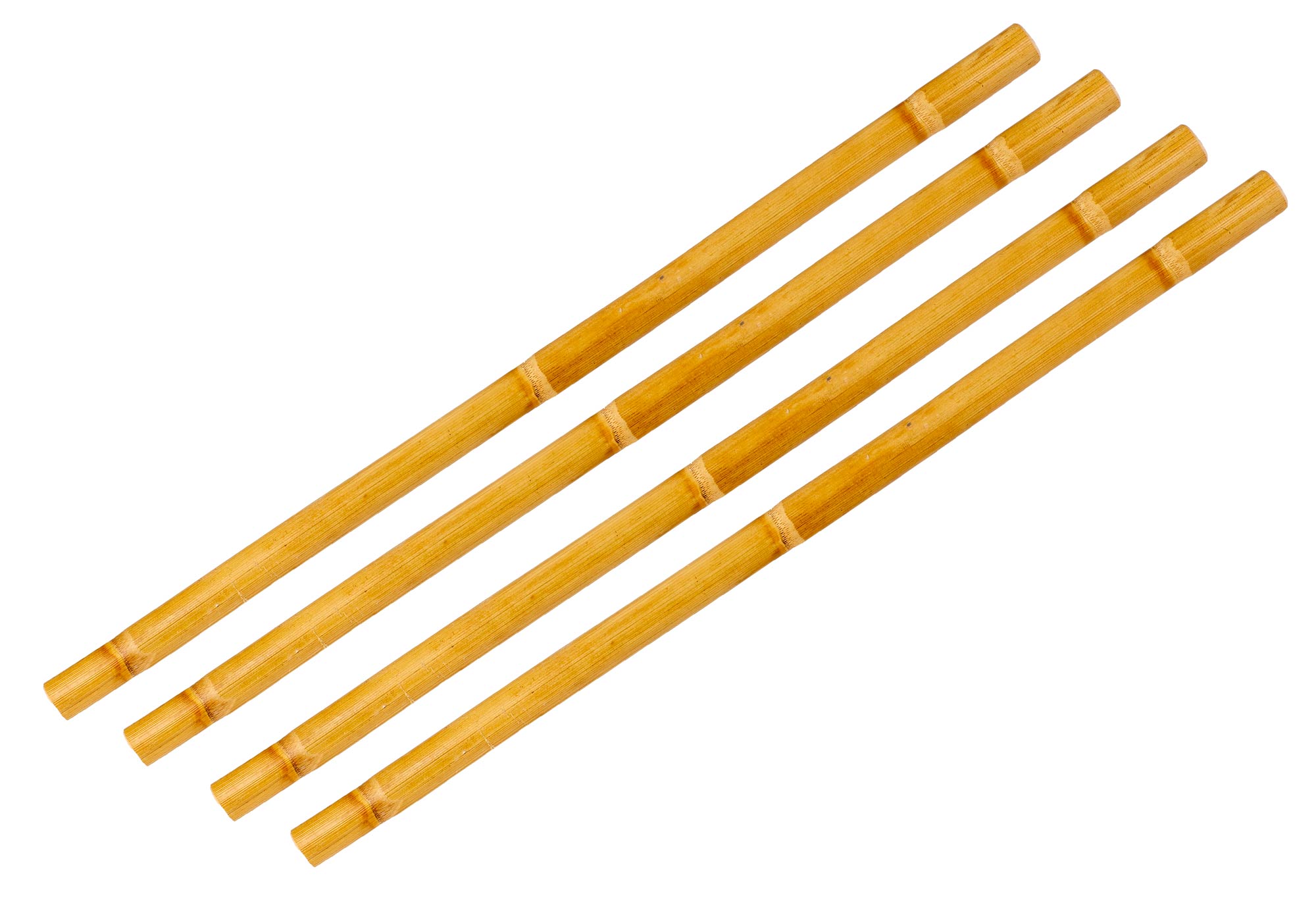 Set of 4 Kali Sticks, untreated bamboo