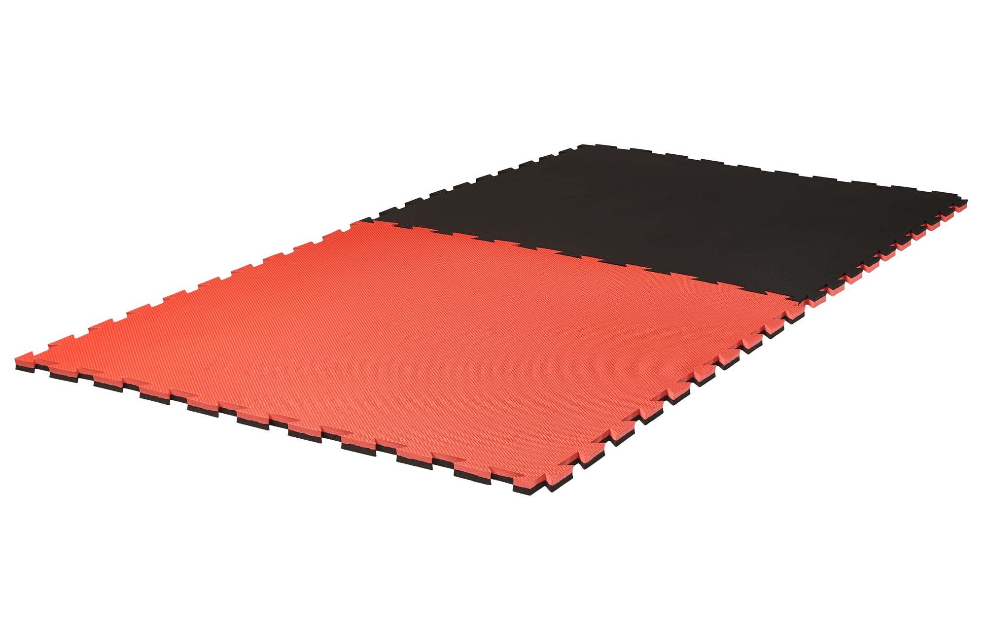 Puzzlematte Pro Grappling 2 cm Crosstexture schwarz/rot Wendematte